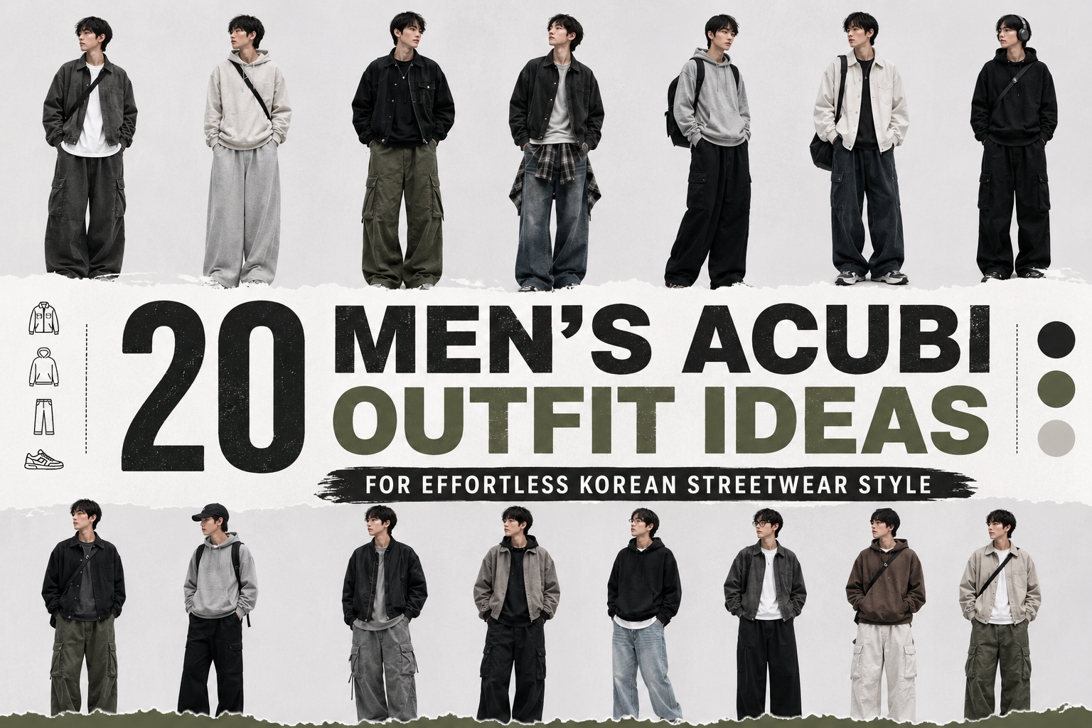 20 Men's Acubi Outfit Ideas for Effortless Korean Streetwear Style