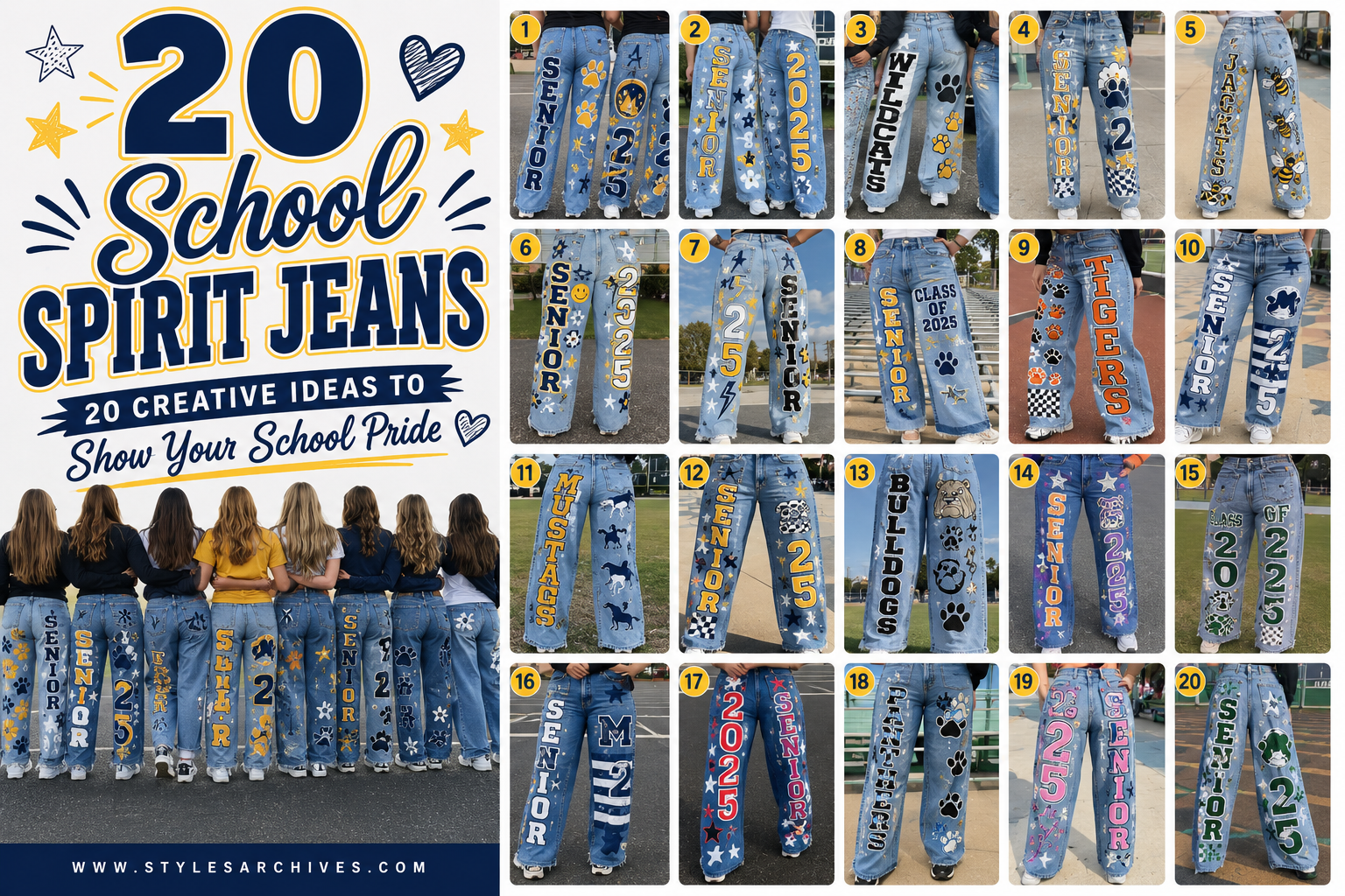 20 School Spirit Jeans Ideas to Show Your School Pride