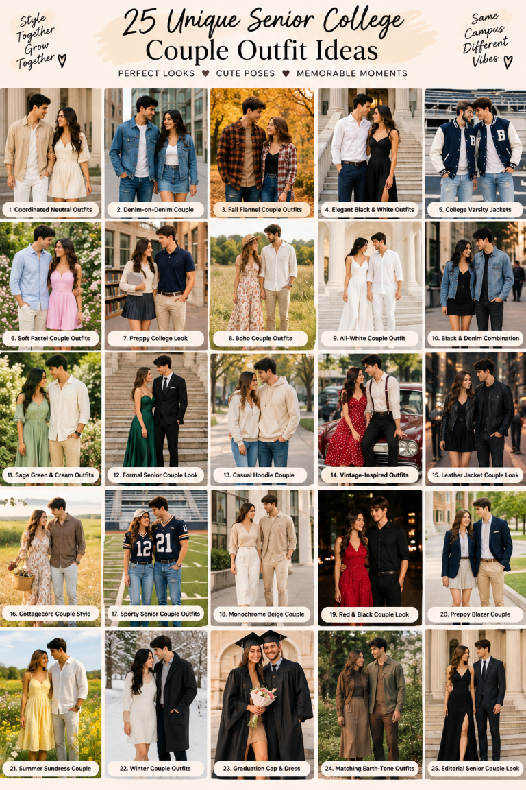 25 Unique Senior College Couple Outfit Ideas