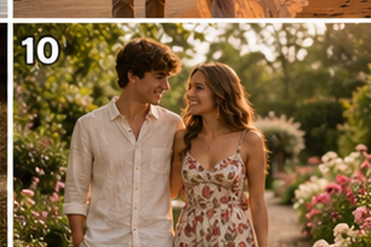 Senior picture idea 10 - floral sundress in the garden