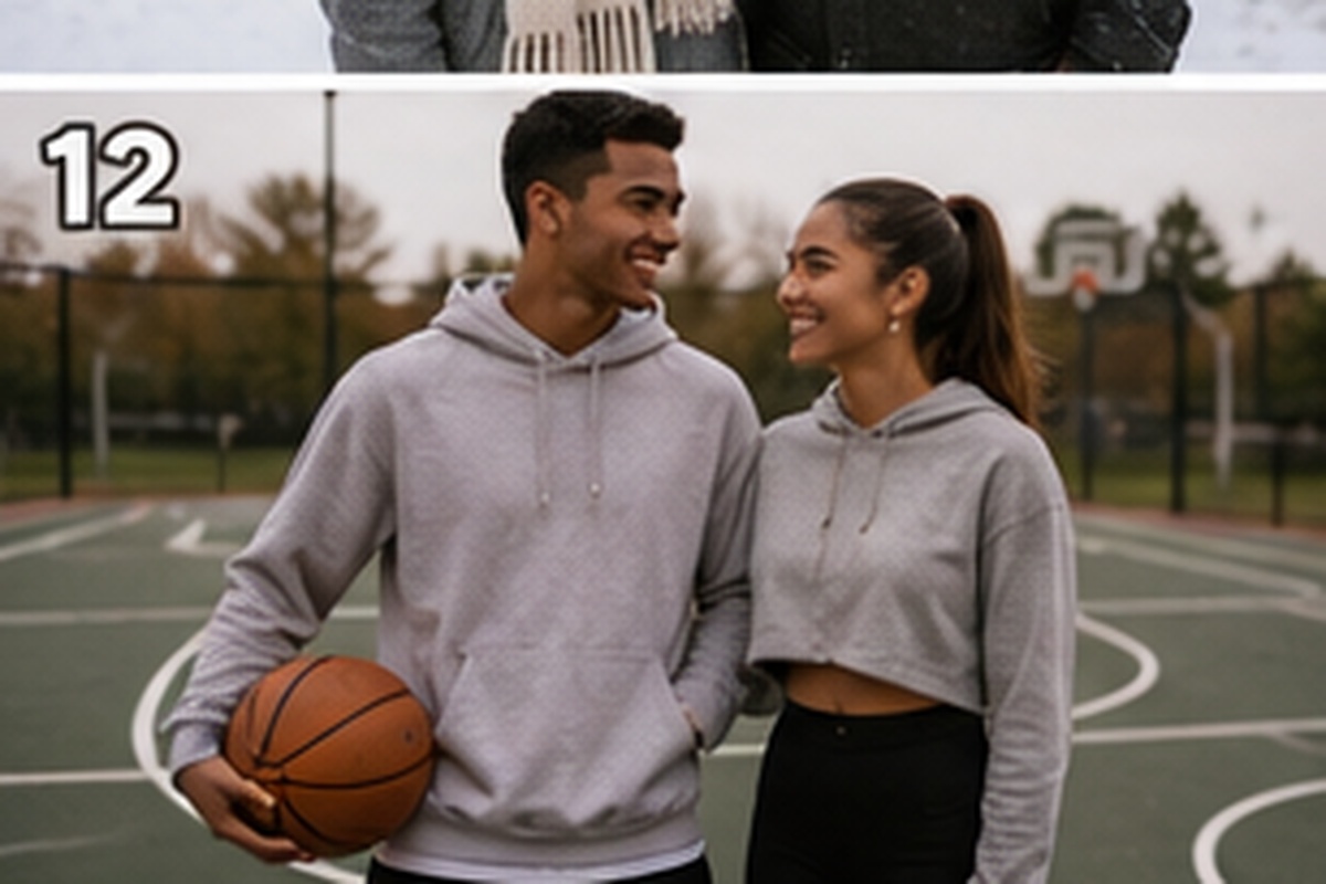 Senior picture idea 12 - athleisure on the court