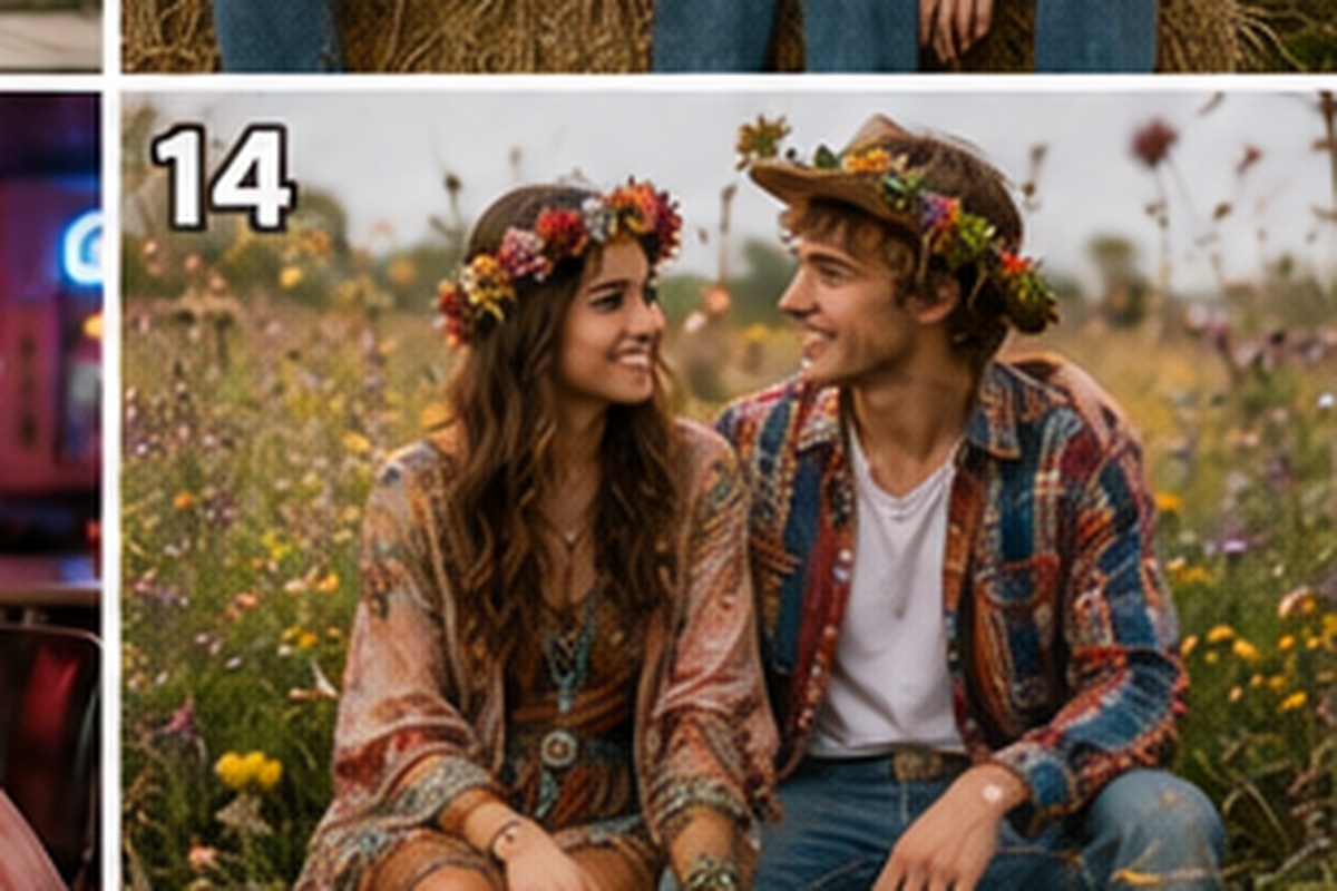 Senior picture idea 14 - bohemian festival meadow