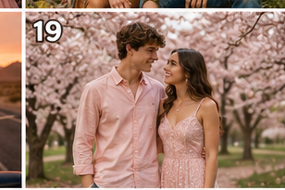 Senior picture idea 19 - pastel spring in bloom
