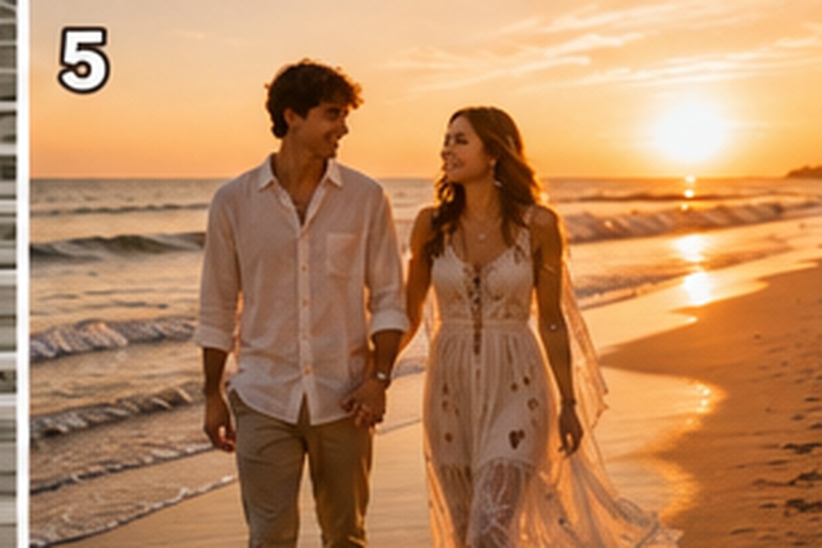 Senior picture idea 5 - beach boho at golden shoreline