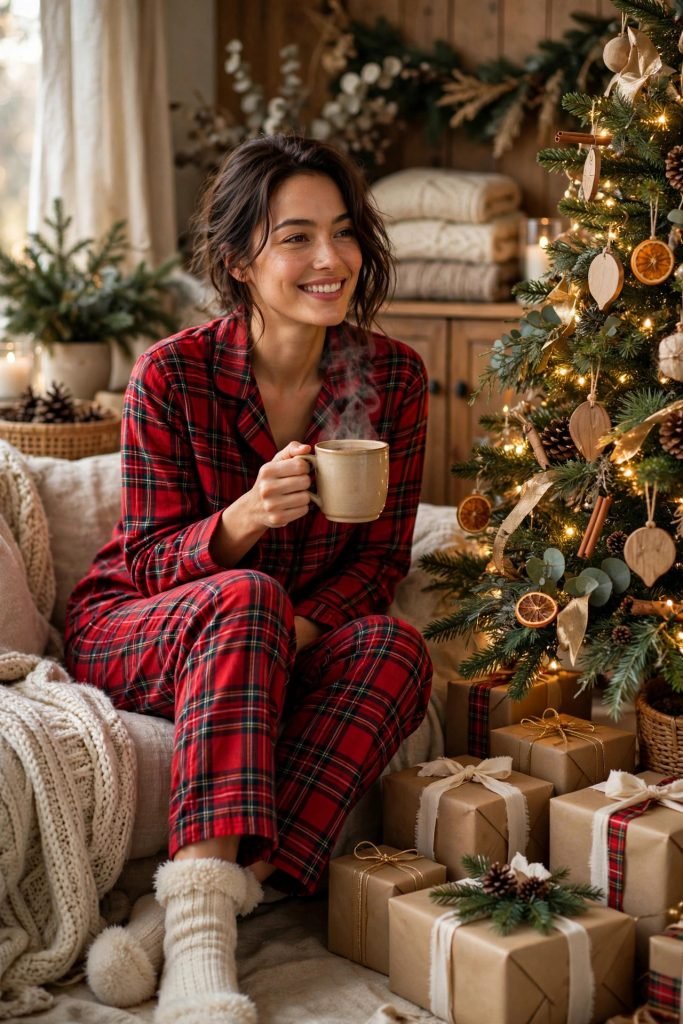 12 Cozy Christmas Morning Outfits for Women (Pajamas & Loungewear)